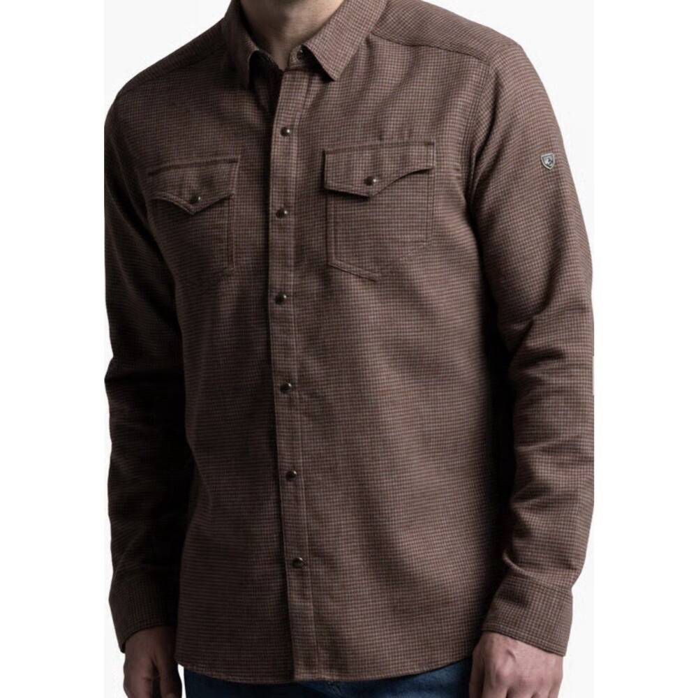 Kuhl Men's Disruptr Long Sleeve Snap Button Shirt Long Sleeve Renegade Red 7586